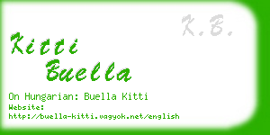 kitti buella business card